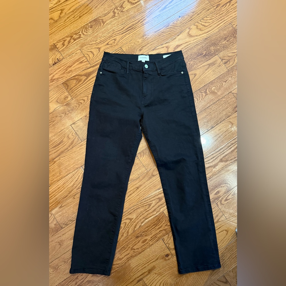 Frame Black High-Waisted Jeans EUC